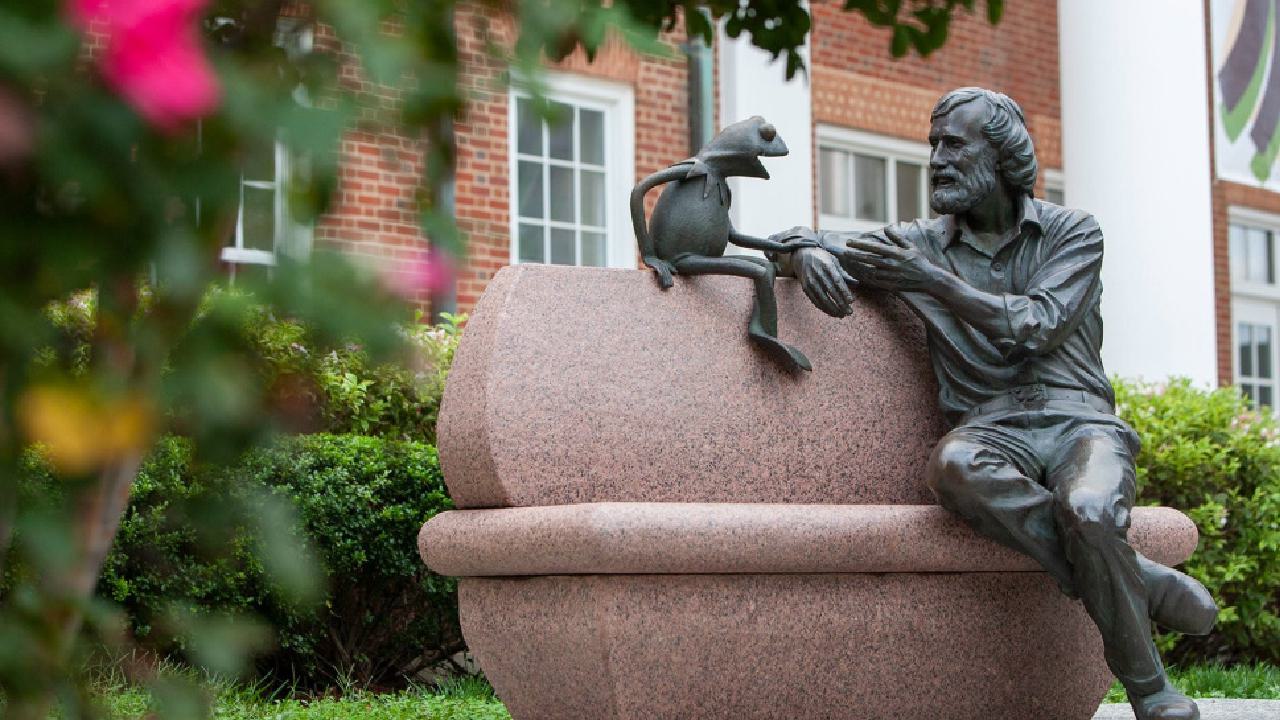 Jim Henson and Kermit Statue