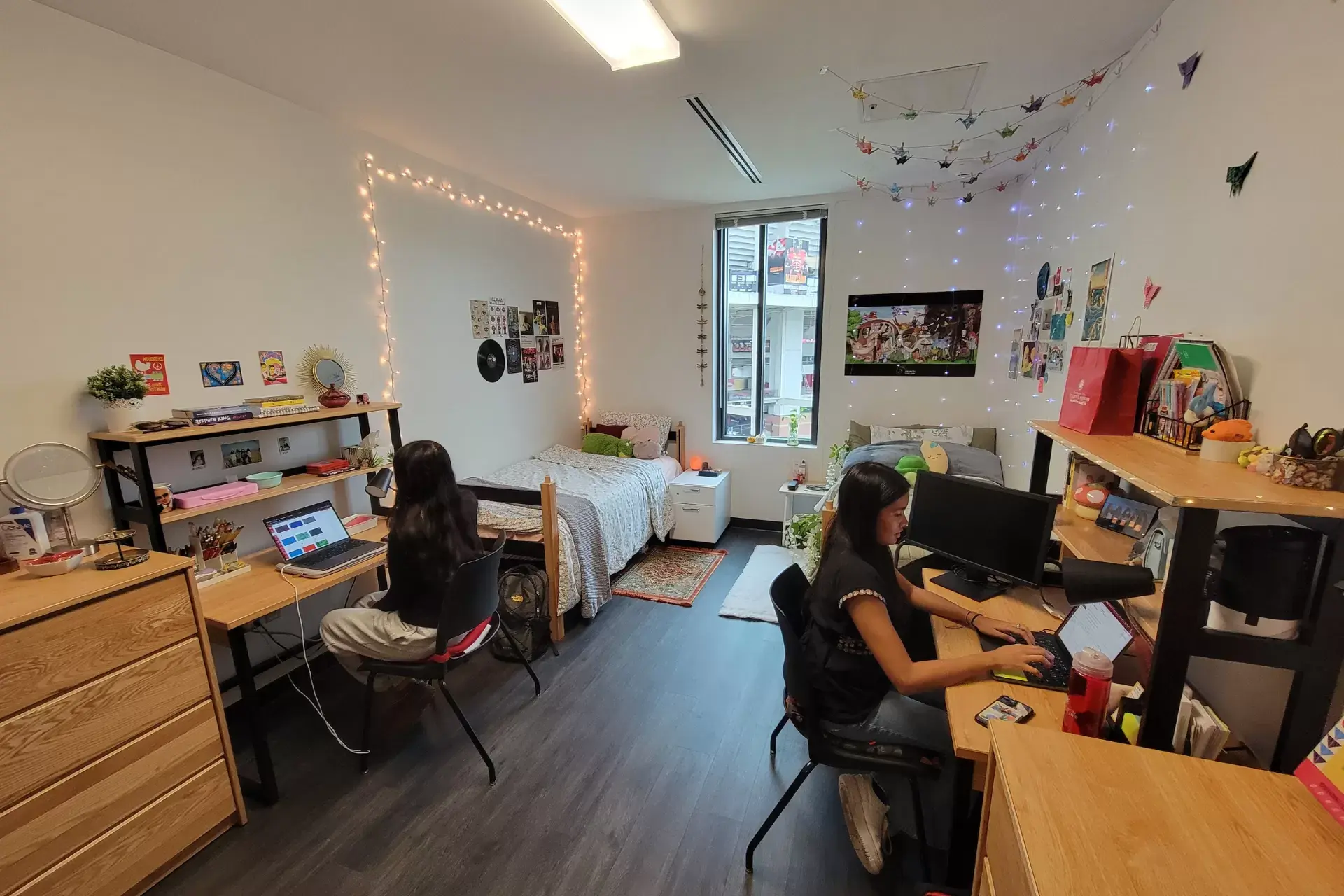 Inside of a residence hall room